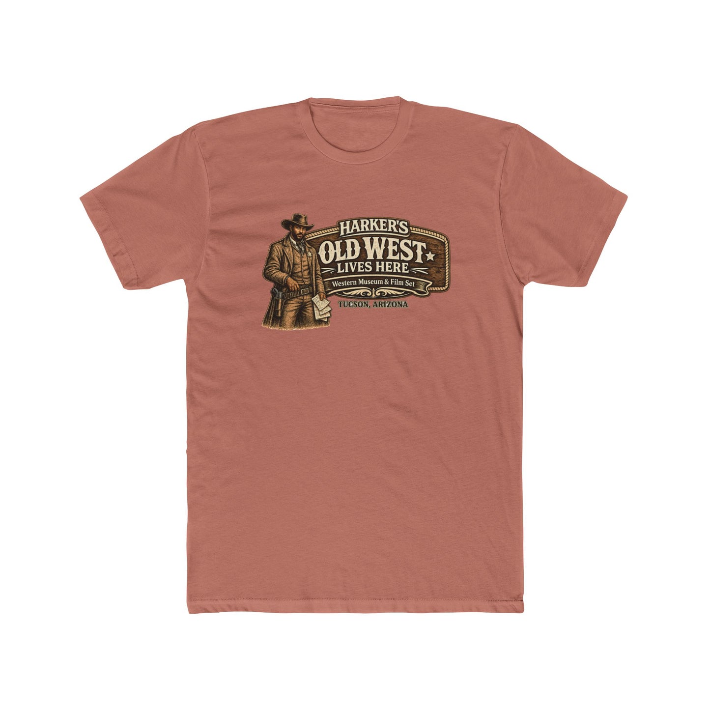 Harker's Bounty Hunter  — 'Old West Lives Here' Vintage Western Ranch Tee