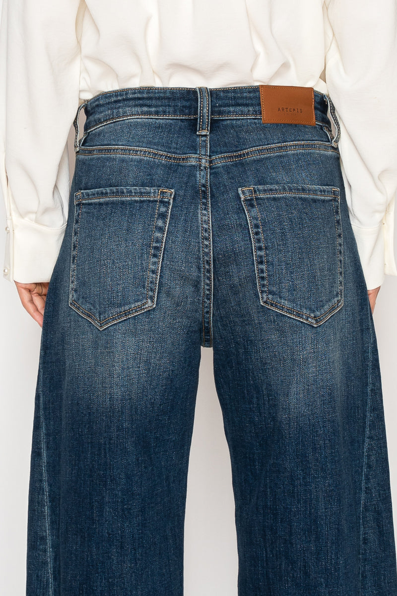 MARGAUX RELAXED TAPERED DARK WASH BARREL JEANS