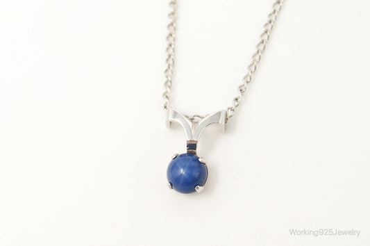 Vintage Star Sapphire Sterling Silver Necklace