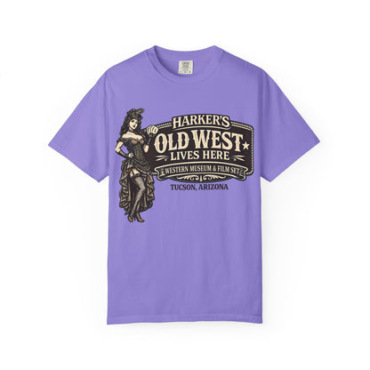 Harker's Old West Saloon T-Shirt —  Old West Lives Here” Vintage Tee