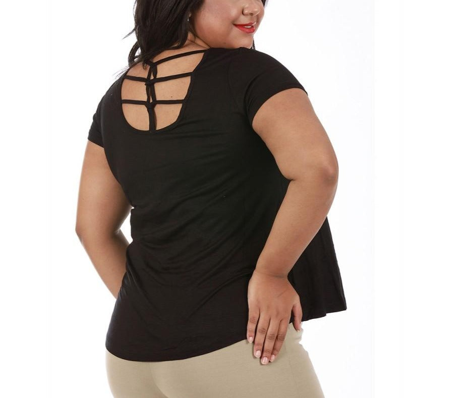 Spider Back Short Sleeve Top 3532098