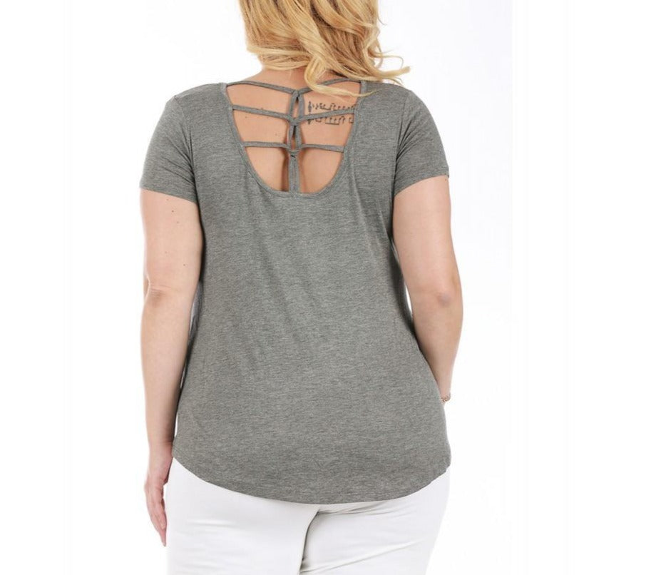 Spider Back Short Sleeve Top 3532098