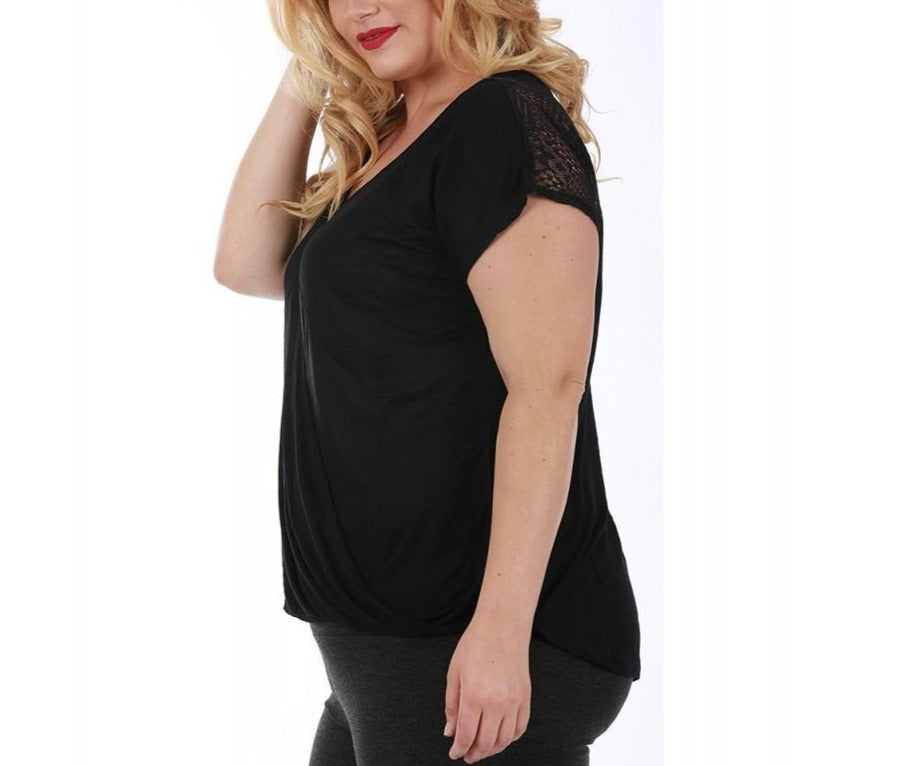 Top w/Front Overlap & Lace Inset 3533248