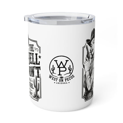 Western 10oz Insulated Coffee Mug – 'West on Pecos' Vintage Ranch Design