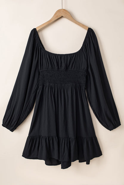 Tatum Drawstring Ruffle Mini Dress