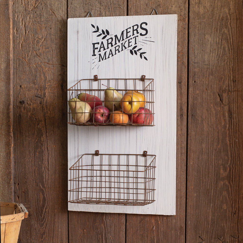 Farmers Market Hanging Wall Basket