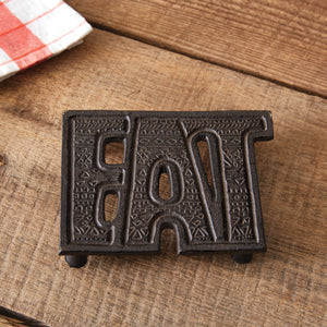 Eat Cast Iron Trivet for Your Farmhouse Kitchen