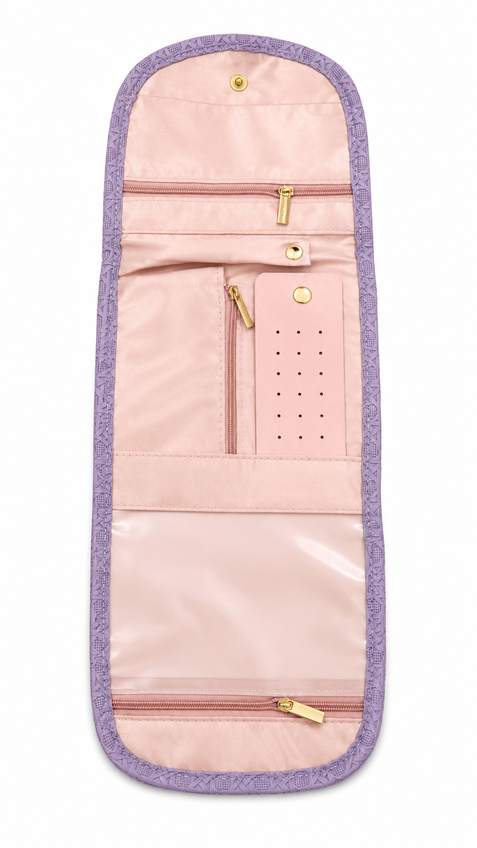 ⸻  Lavender Woven Travel Jewelry Organizer