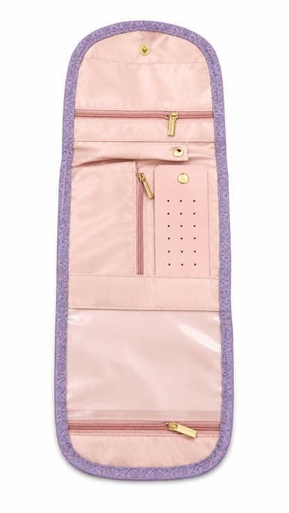 ⸻  Lavender Woven Travel Jewelry Organizer