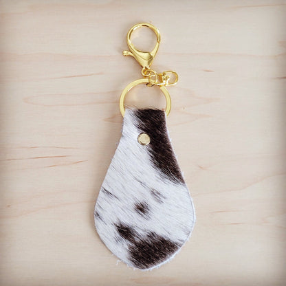 Leather Keychain-Brindle Cowhide 702m