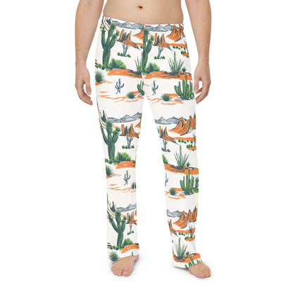 Desertscape Men’s Pajama Pants — Southwestern Cactus & Mesa Lounge Sleepwear