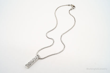 Vintage Bali Style Chain Sterling Silver Necklace