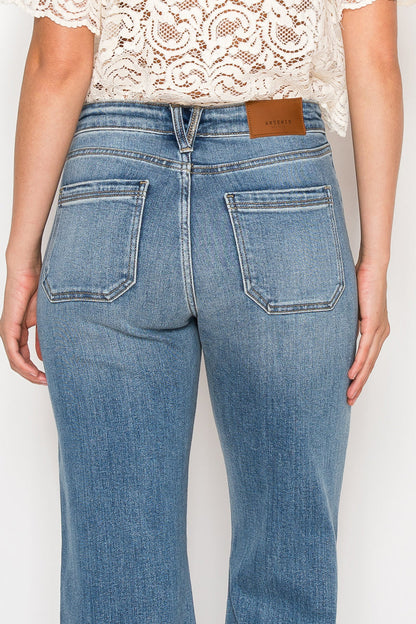 Aurelia Tummy Control High Rise Crop Palazzo Jeans