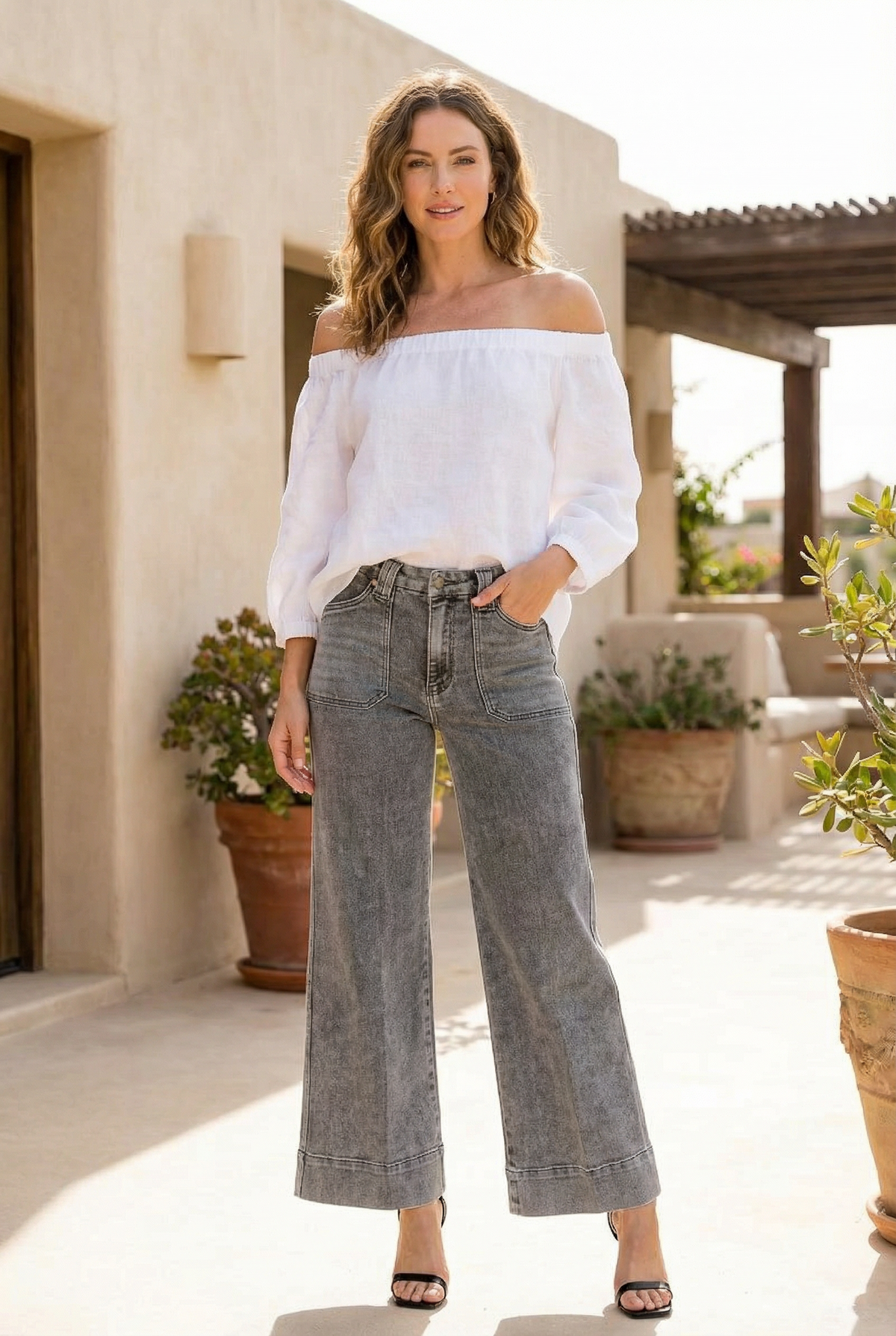 High Rise the Perfect Palazzo Jeans