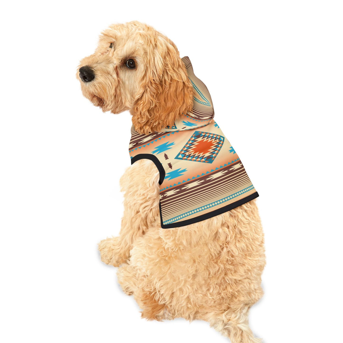 Southwestern Diamond Pet Hoodie — Aztec Print Dog/Cat Hoodie