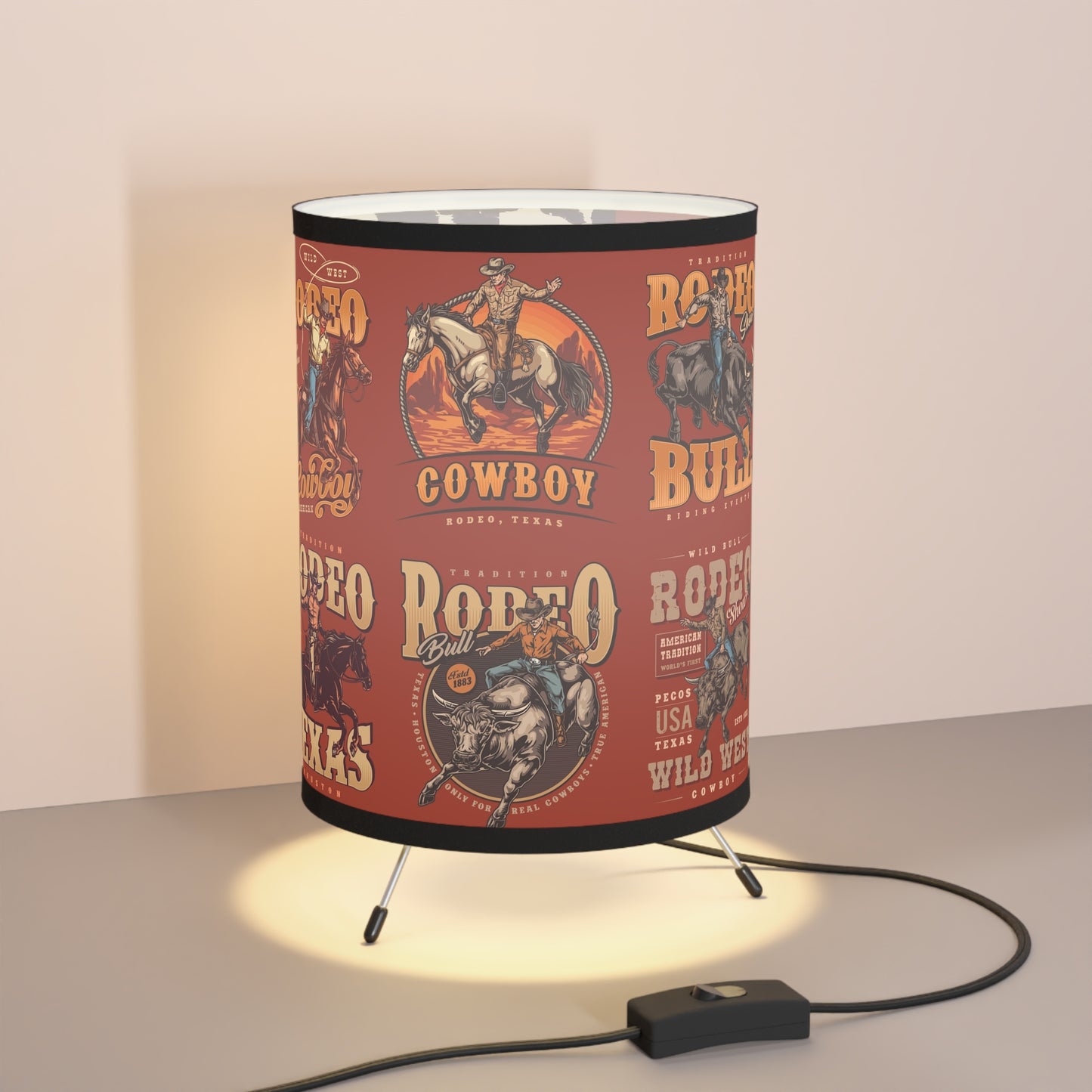 Wild West Rodeo Tripod Lamp
