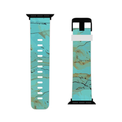 Turquoise Marble Art Apple Watch Band