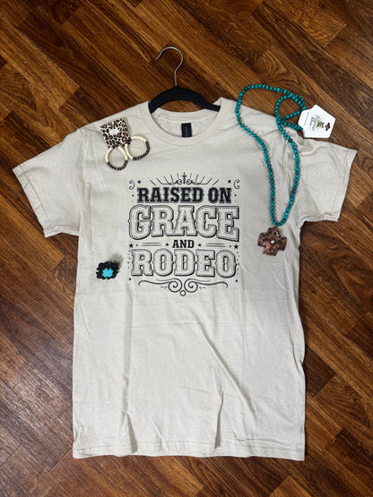 Raised on Grace and Rodeo Tee