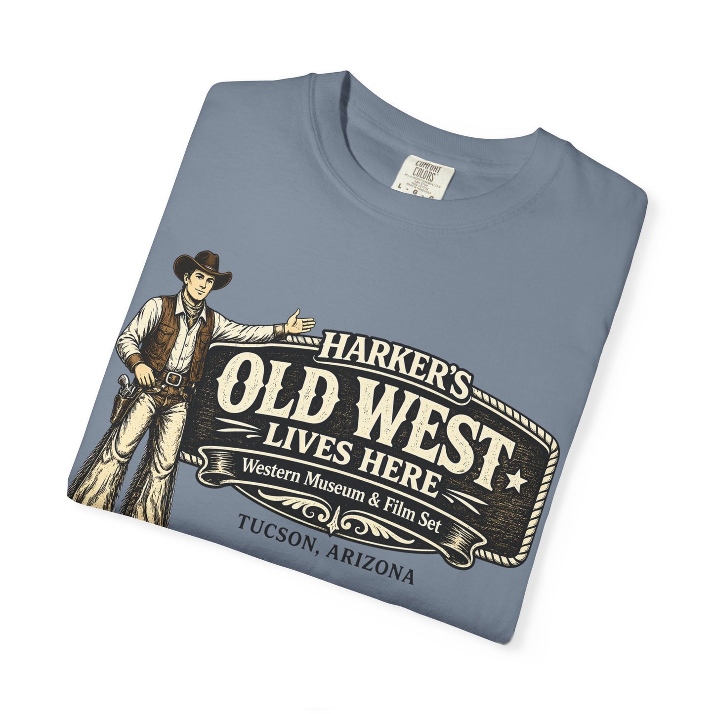 Harker's Old West Lives Here T-Shirt — Vintage Cowboy Tucson Arizona Tee