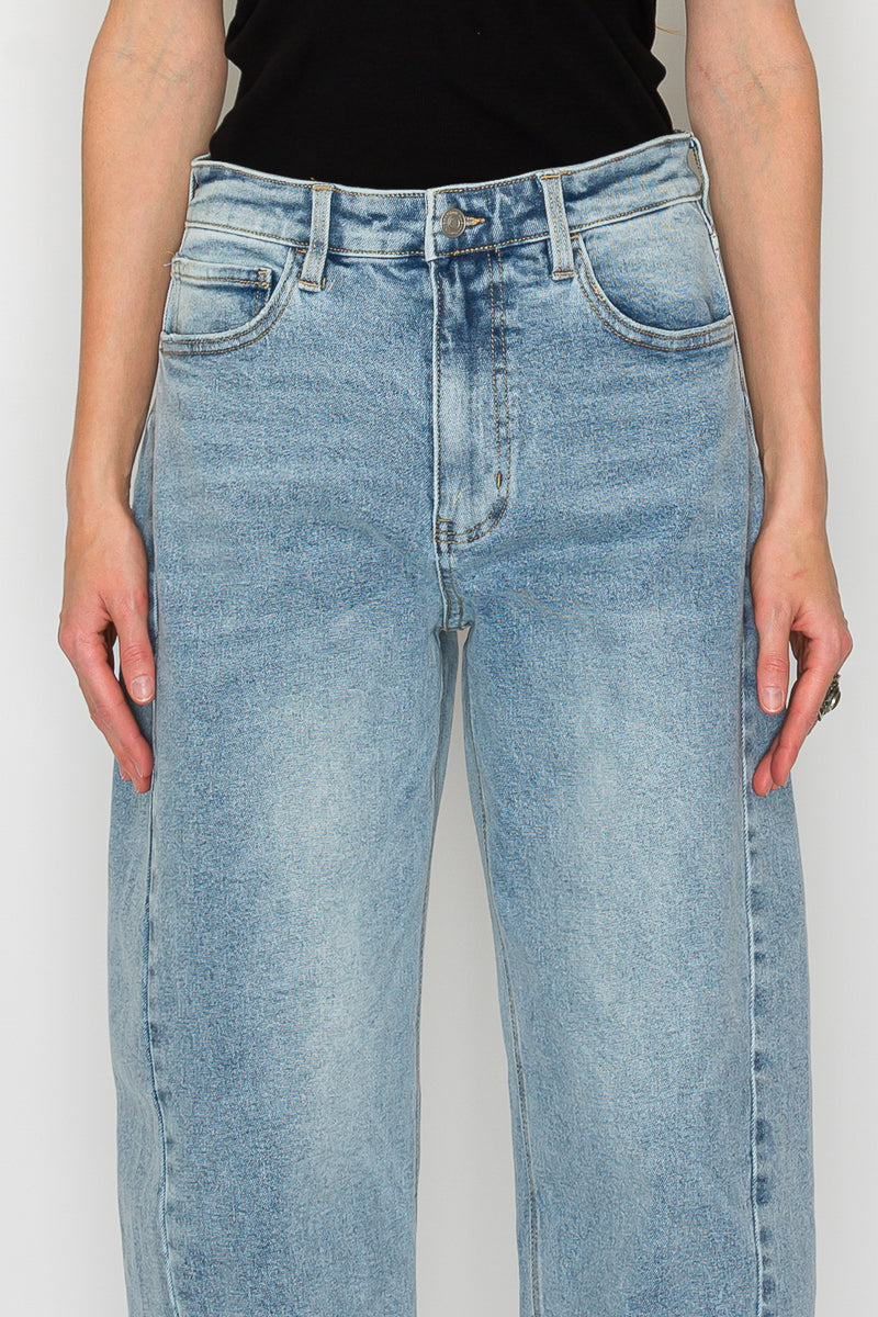 Harlow HIGH WAISTED BARREL JEANS Blue by Artemis