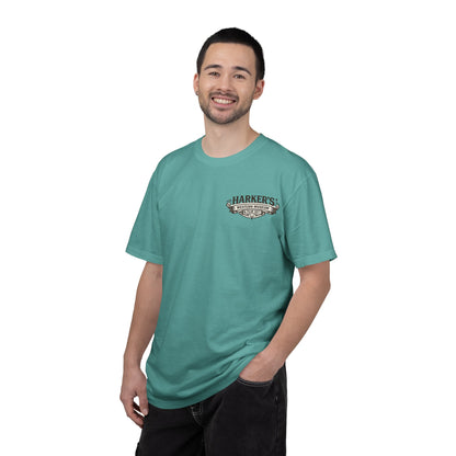 Harker's Gambler Unisex T-Shirt — “Harker’s Old West Lives Here” Vintage Western Tee