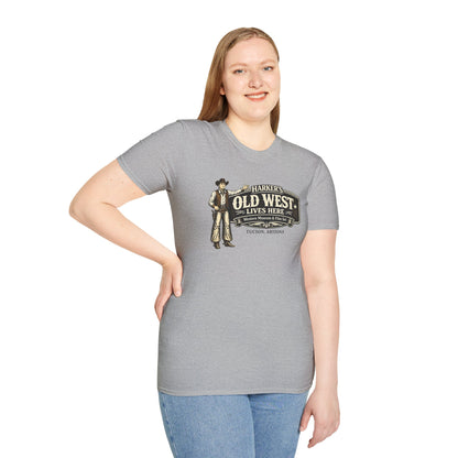Harker's Old West T-Shirt – “Harker’s Old West Lives Here” Vintage Western Tee