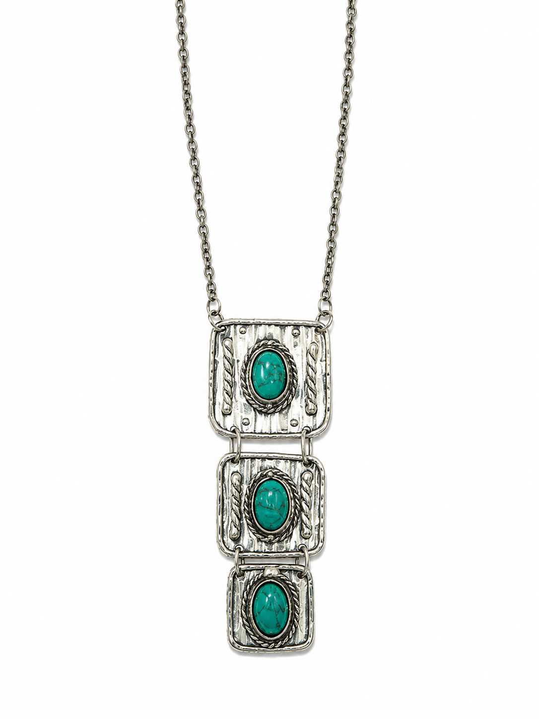 Gem Illusions™ Silver Mesa Pendant & Earring Set