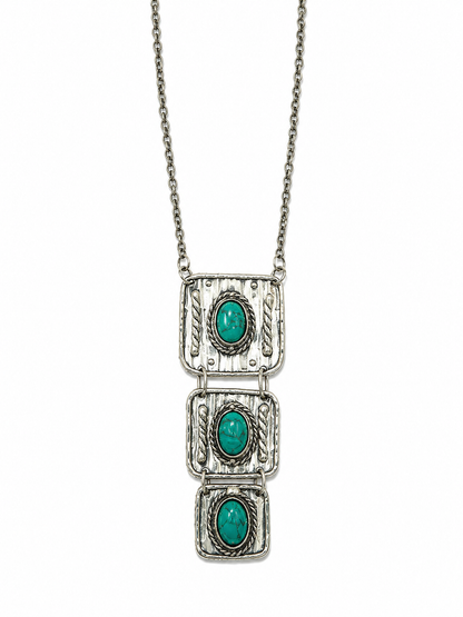 Gem Illusions™ Silver Mesa Pendant & Earring Set