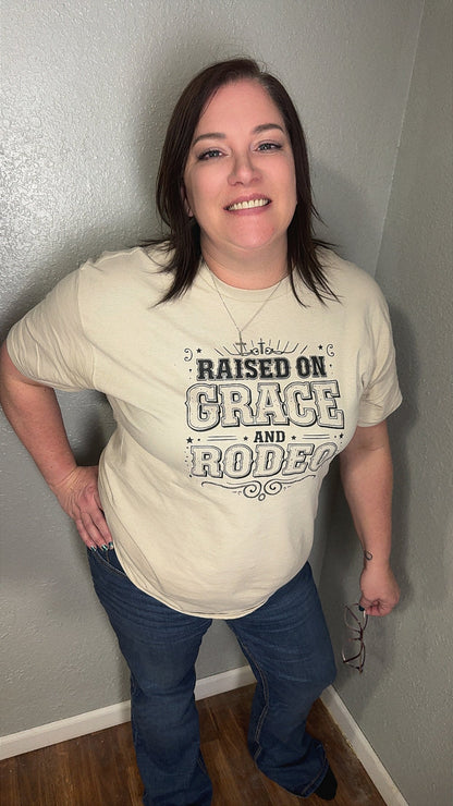 Raised on Grace and Rodeo Tee