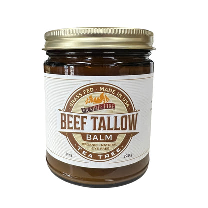 Grass Fed Beef Tallow Balm - 8 oz - Made in USA - Organic Grass Fed and Finished - Moisturizing Skin Care