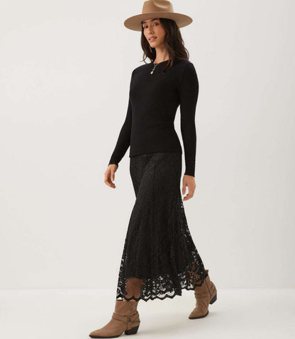 Lace Midi Skirt