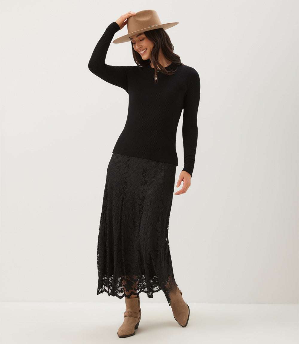 Lace Midi Skirt