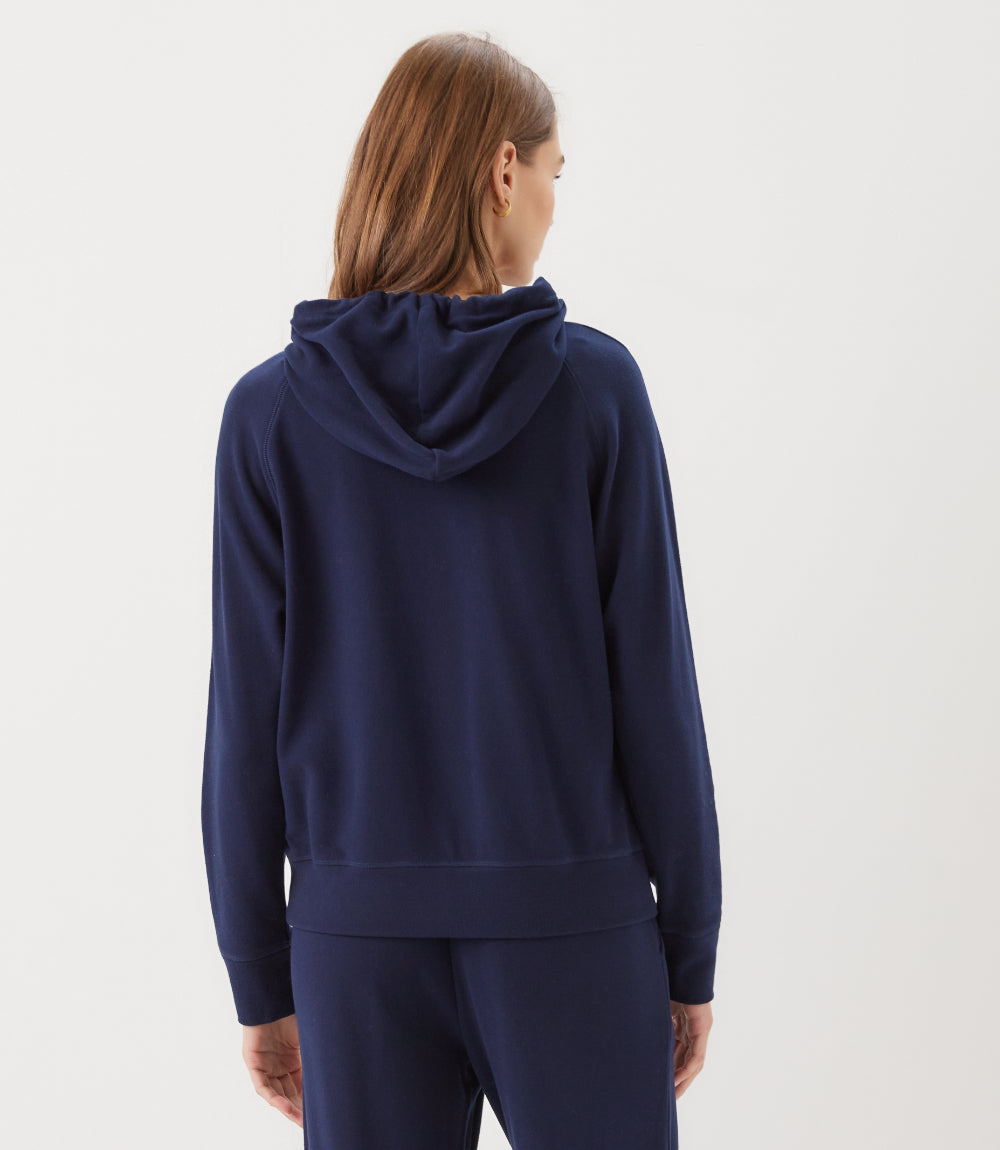 Rhinestone Drawstring Hoodie Sweatshirt