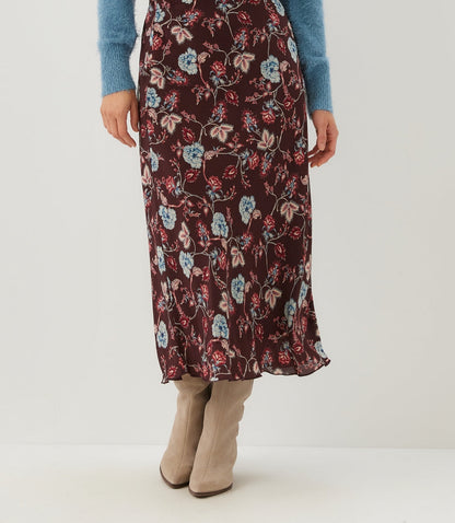 Bias Cut Midi Skirt