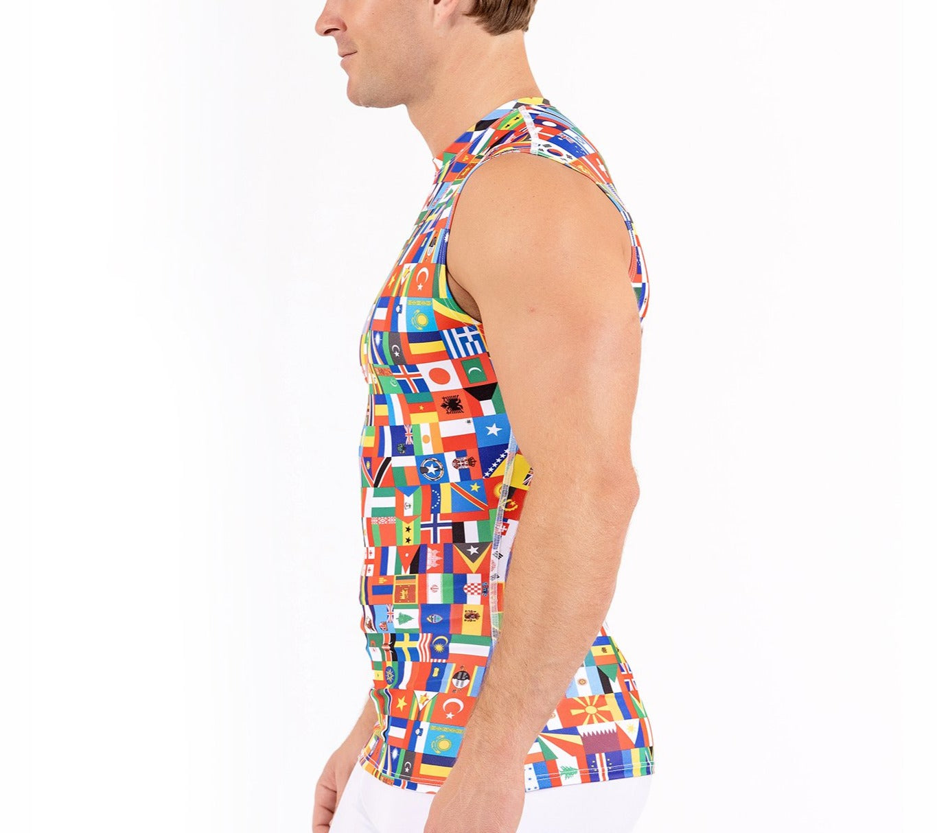 Insta Slim Flags Activewear Sleeveless High Crew Neck 5MAT018