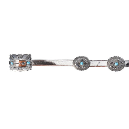 Myra Hair-on Leather Western Belt | Branding Iron Western Wear