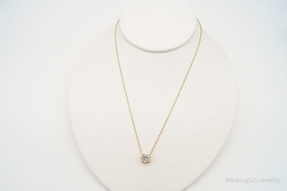 Designer Milor Gold Vermeil Cubic Zirconia Sterling Silver Necklace