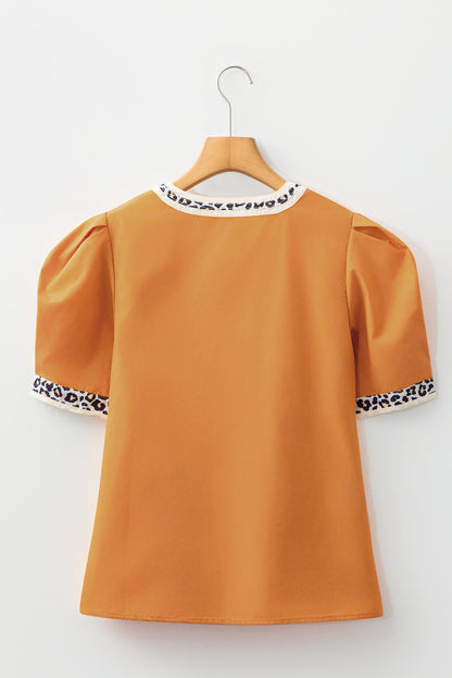 Gia Trim Puff Sleeve Blouse