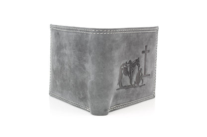 Praying Cowboy Leather Wallet | Branding Iron Western Wear