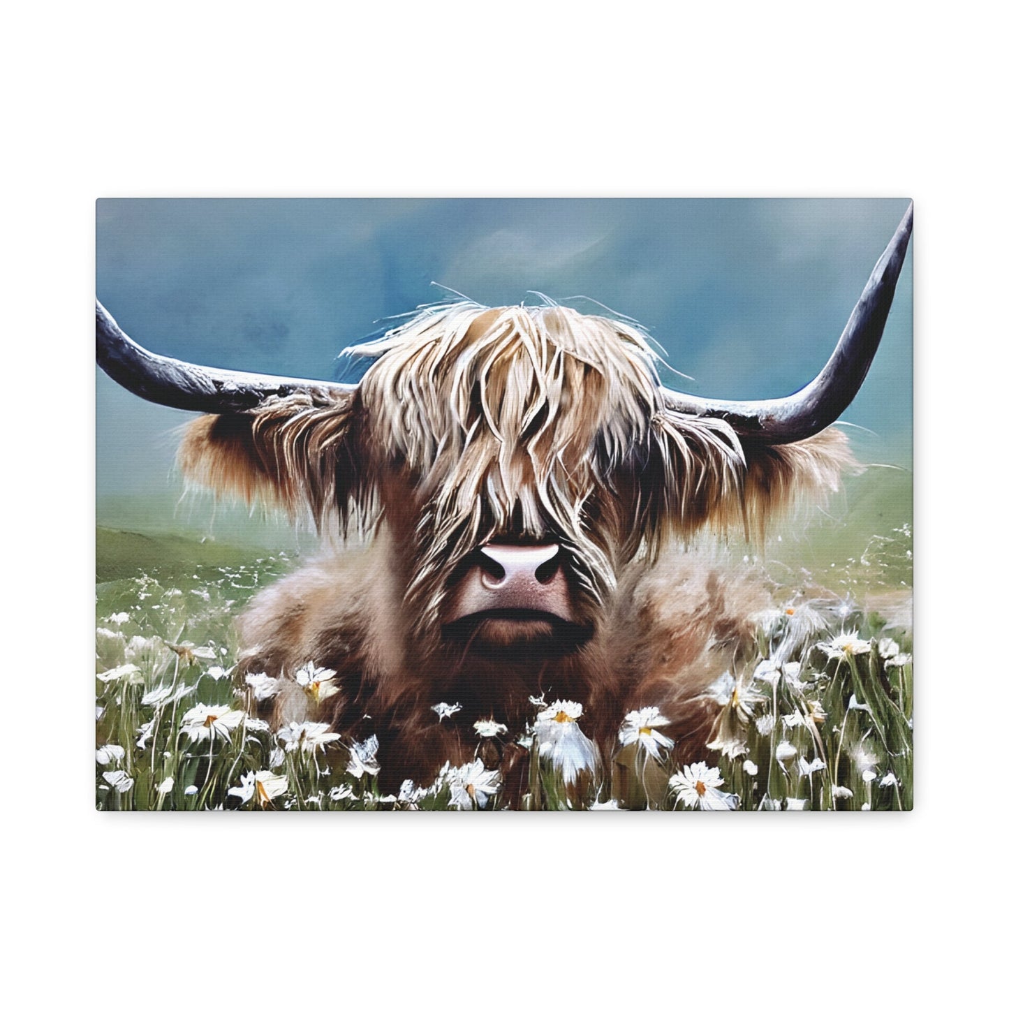 Highland Cow Decor Canvas Wall Art