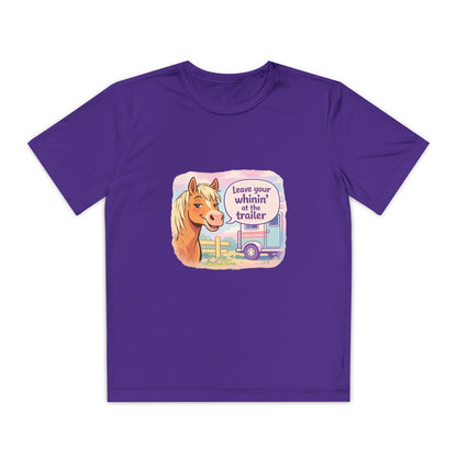 "Leave Your Whinin' at the Trailer" Girls Moisture-wicking Sport T-shirt