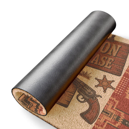 Western-Inspired Doormat, Rustic Entryway Mat, Cowboy Theme Welcome Mat, Home Decor, Fundraiser Donation Sign