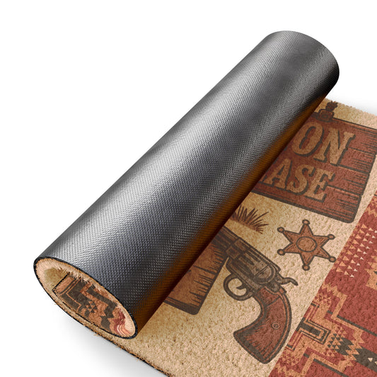 Western-Inspired Doormat, Rustic Entryway Mat, Cowboy Theme Welcome Mat, Home Decor, Fundraiser Donation Sign