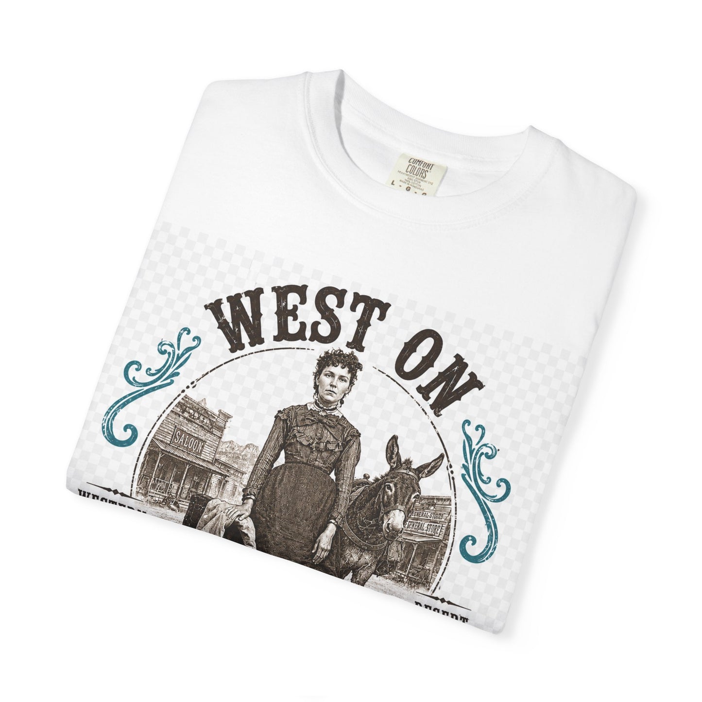 West on Pecos Vintage Western T-Shirt — Retro Cowboy Desert Design