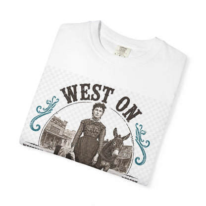 West on Pecos Vintage Western T-Shirt — Retro Cowboy Desert Design