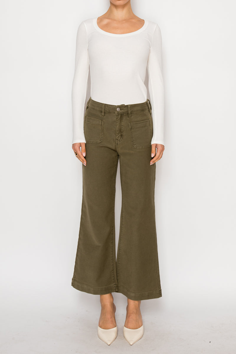 Margot High Rise Crop Palazzo Jeans