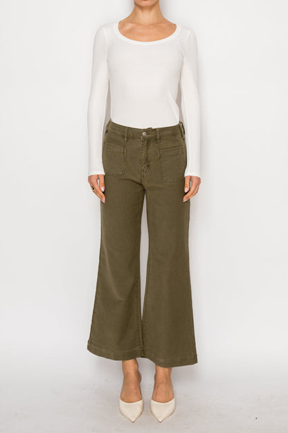 Margot High Rise Crop Palazzo Jeans