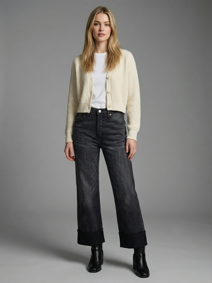 Elodie INSEAM TRANSFORM TUMMY CONTROL HIGH RISE A-LINE WIDE JEANS
