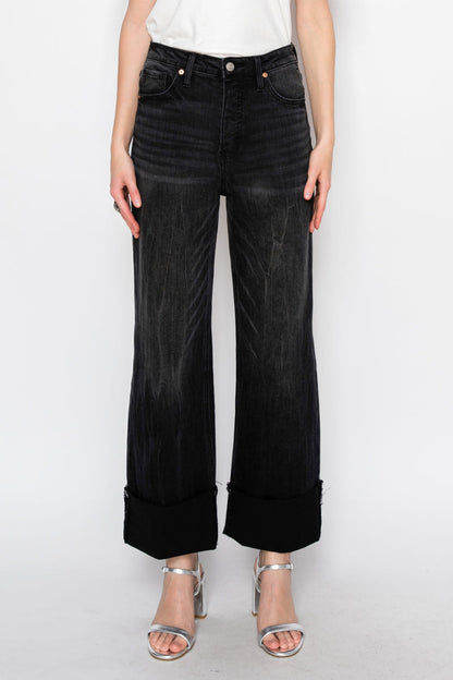 Elodie INSEAM TRANSFORM TUMMY CONTROL HIGH RISE A-LINE WIDE JEANS