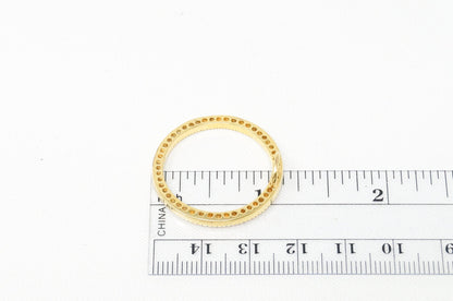 Vintage Gold Vermeil Cubic Zirconia Geometric Sterling Silver Necklace Pendant